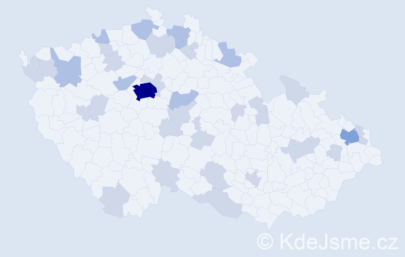 Jméno: 'Jordan', počet výskytů 60 v celé ČR