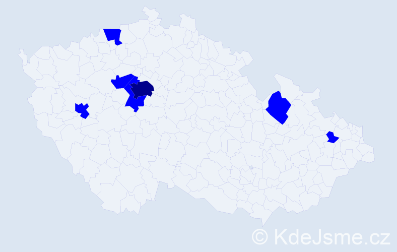 Jméno: 'Petr Michael', počet výskytů 8 v celé ČR