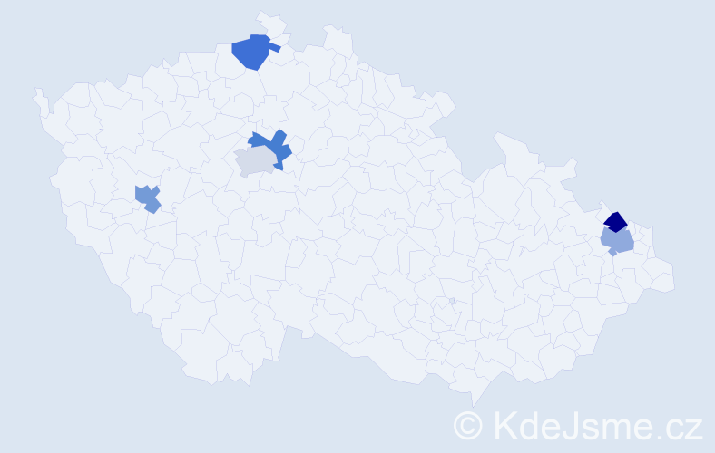Jméno: 'Adelaide', počet výskytů 6 v celé ČR