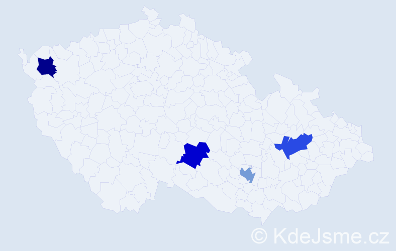Jméno: 'Zlatenka', počet výskytů 4 v celé ČR