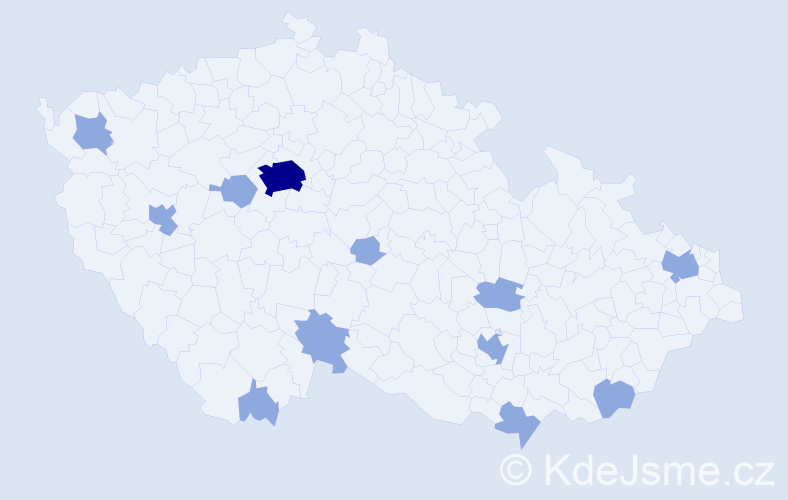 Jméno: 'Niklas', počet výskytů 17 v celé ČR