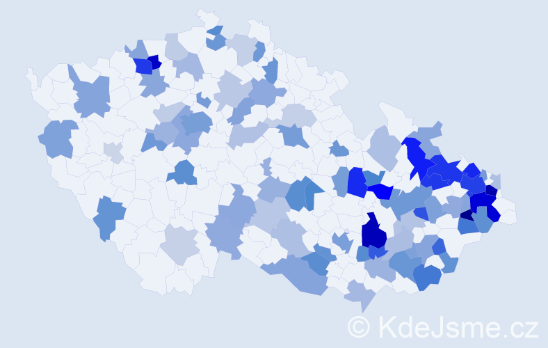 Jméno: 'Horymír', počet výskytů 167 v celé ČR