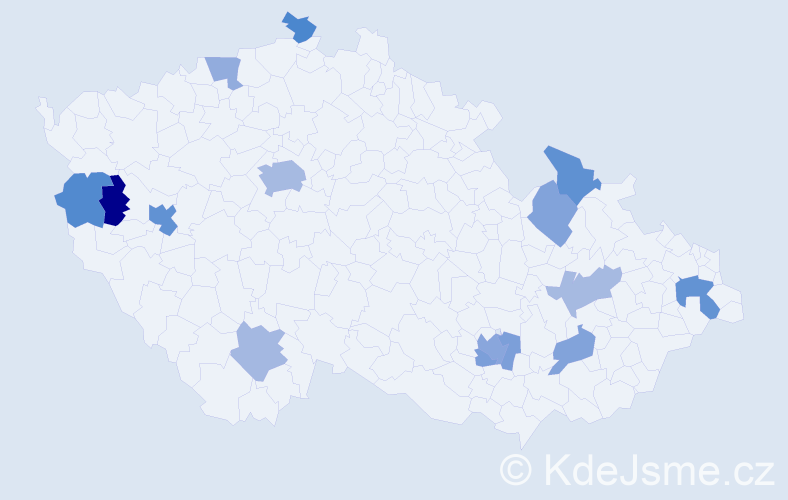 Jméno: 'Nathanael', počet výskytů 24 v celé ČR