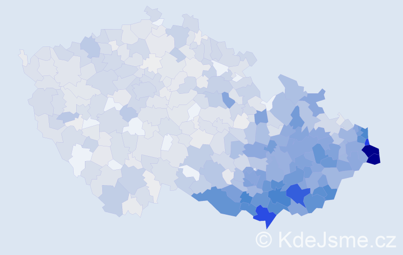 Jméno: 'Bronislav', počet výskytů 3827 v celé ČR