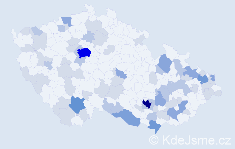 Jméno: 'Leopoldina', počet výskytů 153 v celé ČR