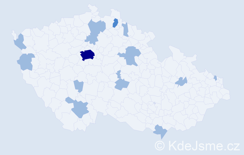 Jméno: 'Adam Josef', počet výskytů 20 v celé ČR