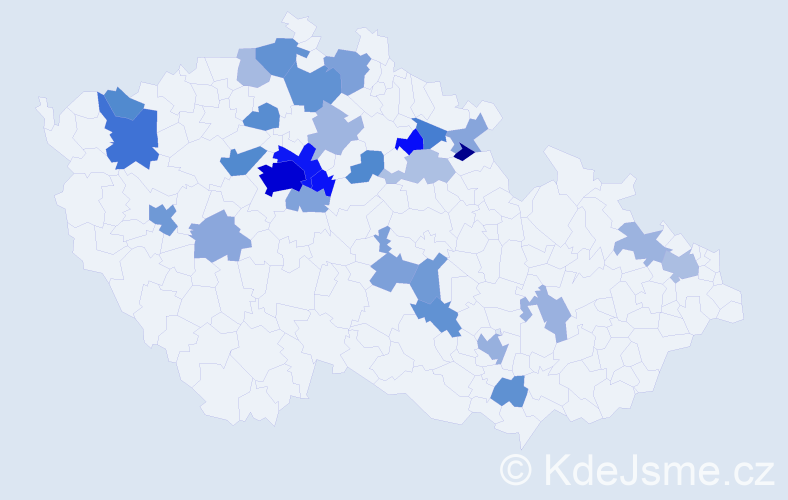 Jméno: 'Arsen', počet výskytů 84 v celé ČR