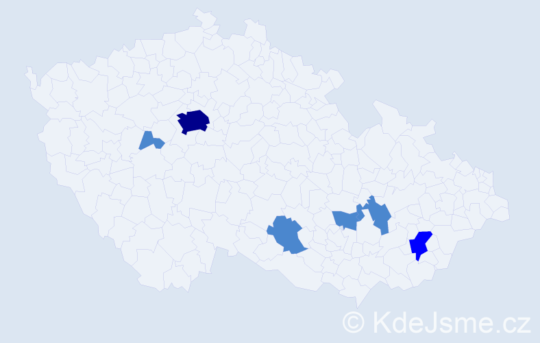 Jméno: 'Davaakhuu', počet výskytů 9 v celé ČR