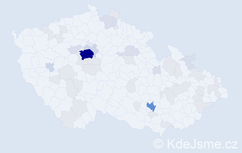 Jméno: 'Rebecca', počet výskytů 107 v celé ČR