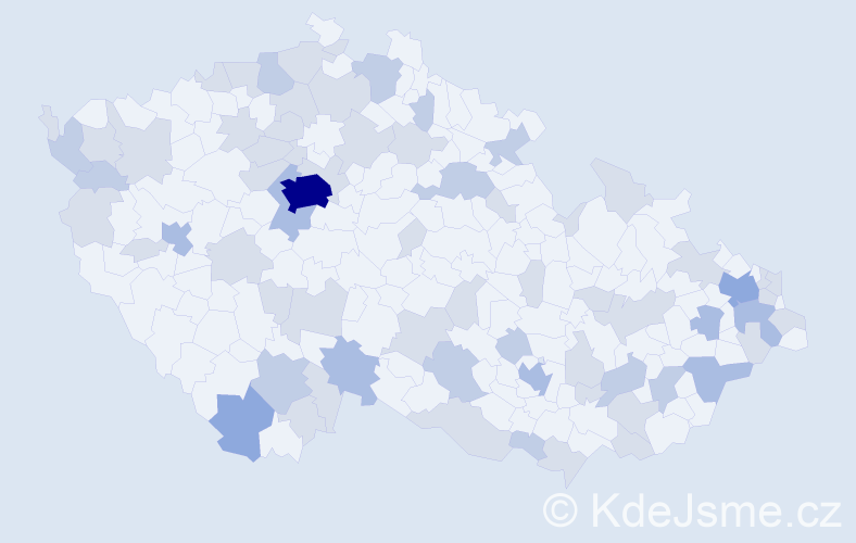 Jméno: 'Juliána', počet výskytů 121 v celé ČR