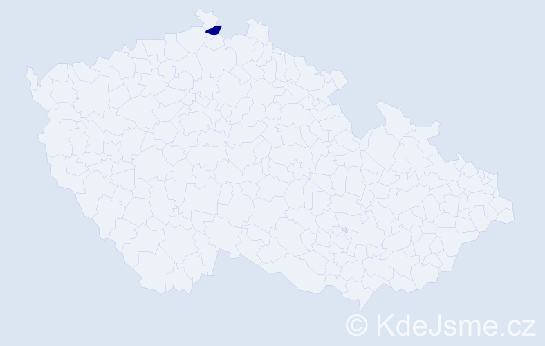 Jméno: 'Boleslawa', počet výskytů 1 v celé ČR