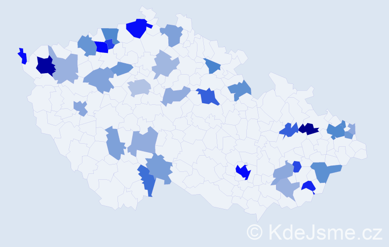 Jméno: 'Steven', počet výskytů 77 v celé ČR