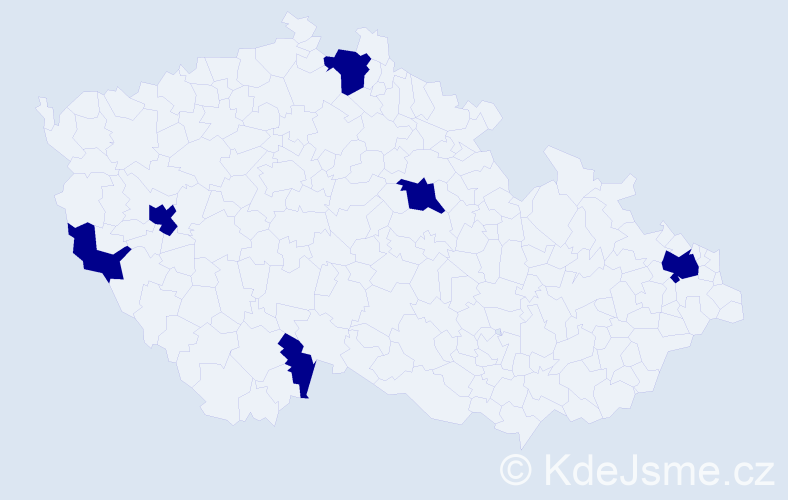 Jméno: 'Van Canh', počet výskytů 6 v celé ČR