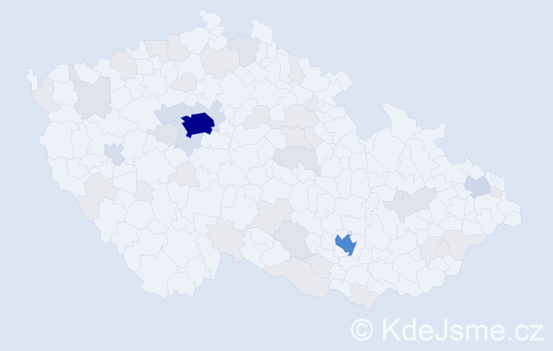 Jméno: 'Maya', počet výskytů 138 v celé ČR