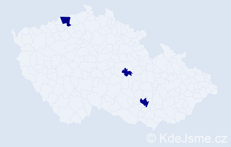 Jméno: 'Dominka', počet výskytů 3 v celé ČR