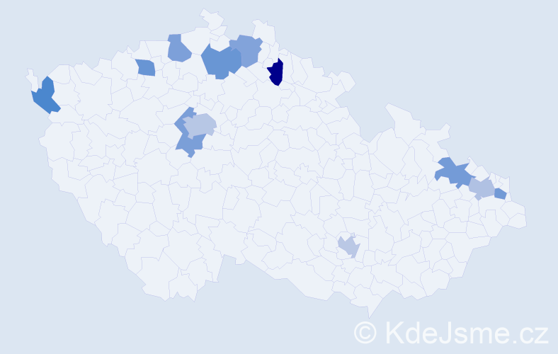 Jméno: 'Duc', počet výskytů 14 v celé ČR