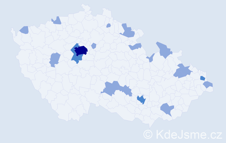 Jméno: 'Aron', počet výskytů 26 v celé ČR