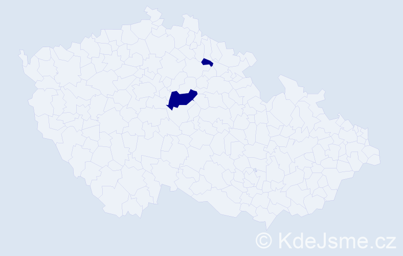 Jméno: 'Avzi', počet výskytů 2 v celé ČR