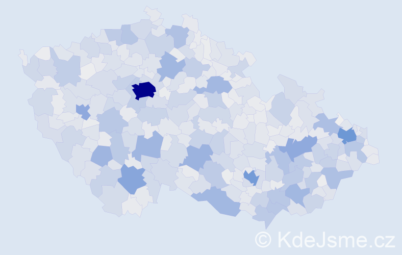 Jméno: 'Blažena', počet výskytů 6573 v celé ČR