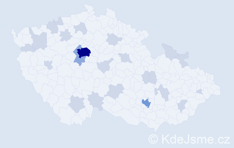 Jméno: 'Sandro', počet výskytů 43 v celé ČR