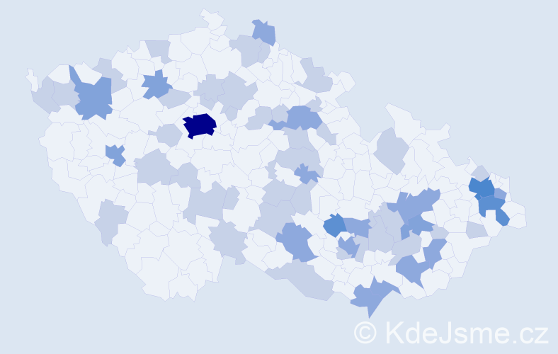Jméno: 'Bohdanka', počet výskytů 101 v celé ČR