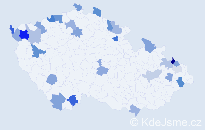 Jméno: 'Manfréd', počet výskytů 37 v celé ČR