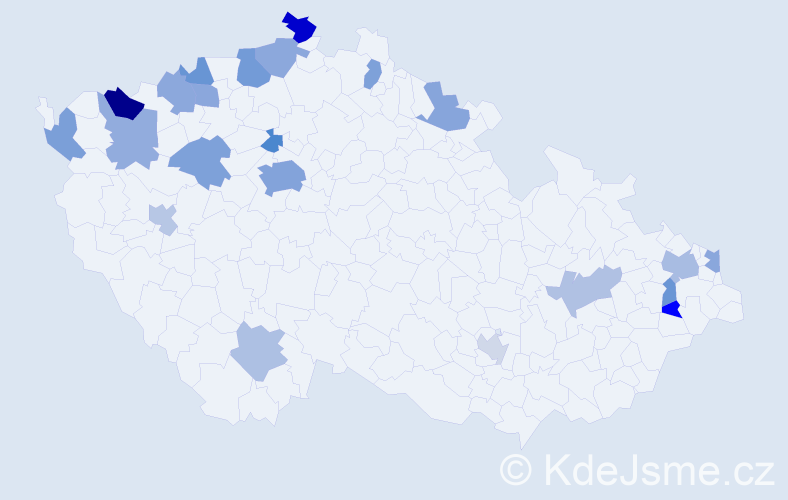 Jméno: 'Anh', počet výskytů 36 v celé ČR