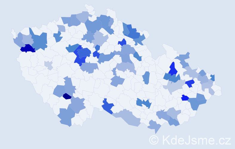 Jméno: 'Brian', počet výskytů 129 v celé ČR