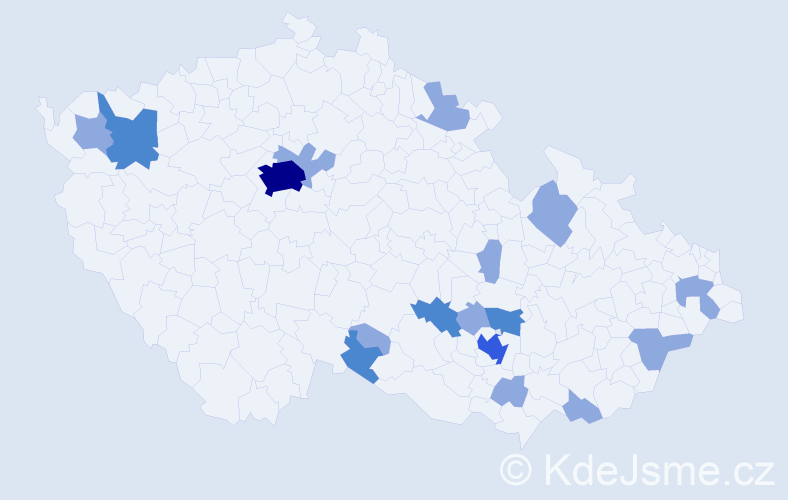 Jméno: 'Živa', počet výskytů 28 v celé ČR