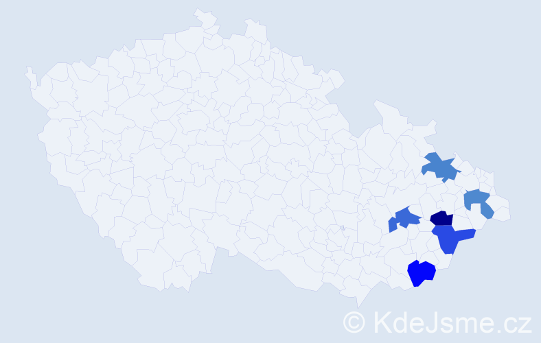 Jméno: 'Svatomil', počet výskytů 6 v celé ČR
