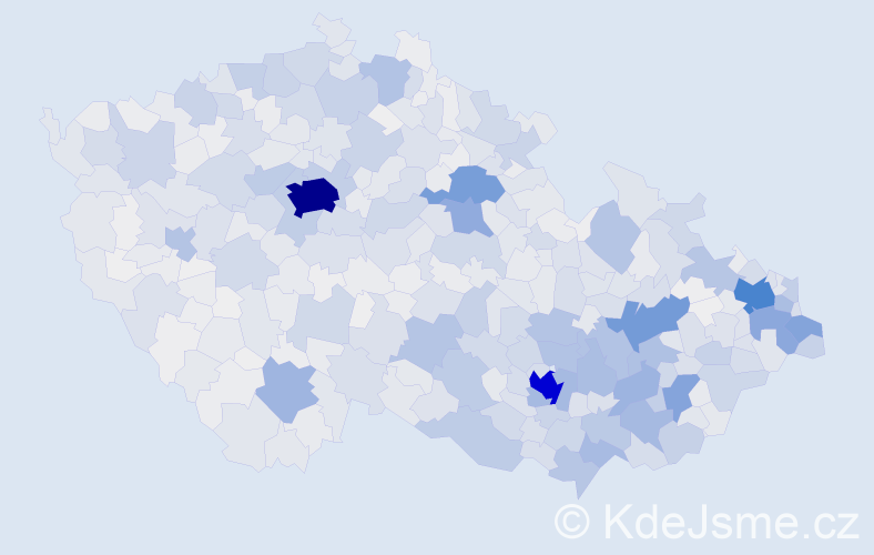 Jméno: 'Ivona', počet výskytů 4199 v celé ČR