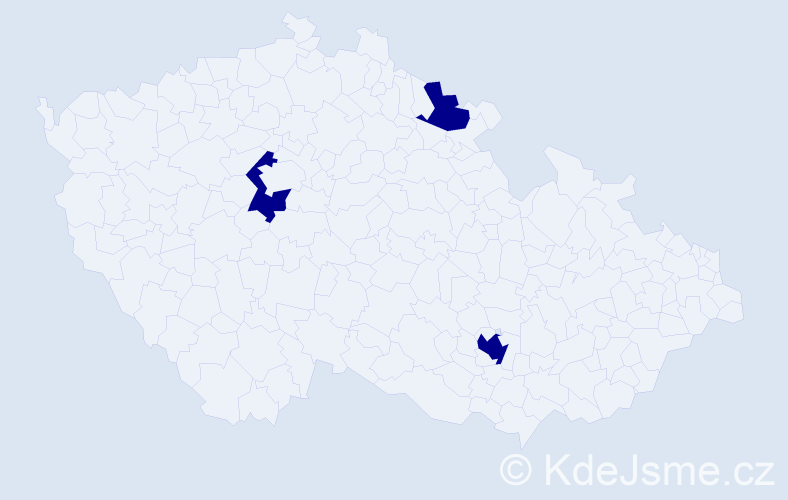 Jméno: 'Nathali', počet výskytů 3 v celé ČR
