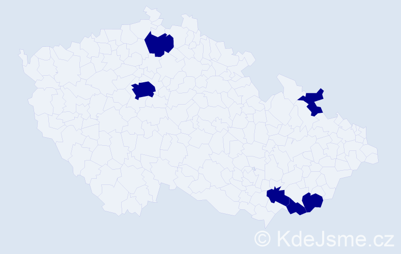 Jméno: 'Samantha Anna', počet výskytů 6 v celé ČR
