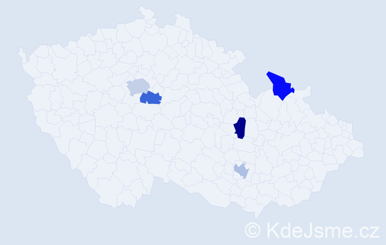 Jméno: 'Gordon', počet výskytů 6 v celé ČR