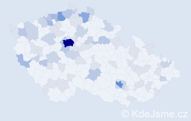 Jméno: 'Frank', počet výskytů 154 v celé ČR