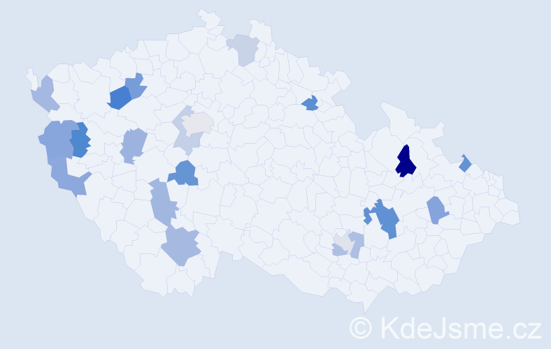 Jméno: 'Demeter', počet výskytů 26 v celé ČR