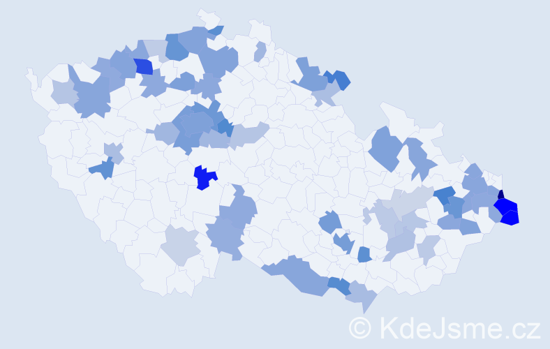 Jméno: 'Anna Maria', počet výskytů 115 v celé ČR