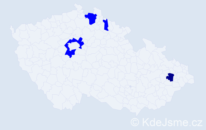 Jméno: 'Ellen Marie', počet výskytů 6 v celé ČR