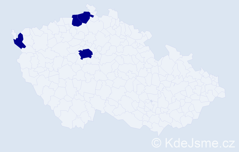 Jméno: 'Van Nga', počet výskytů 4 v celé ČR