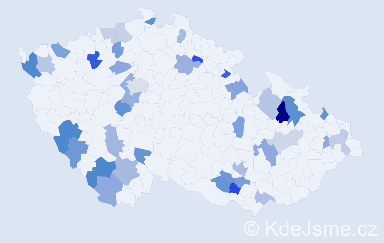 Jméno: 'Elisabeta', počet výskytů 57 v celé ČR