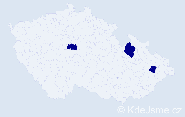 Jméno: 'Thuong', počet výskytů 3 v celé ČR