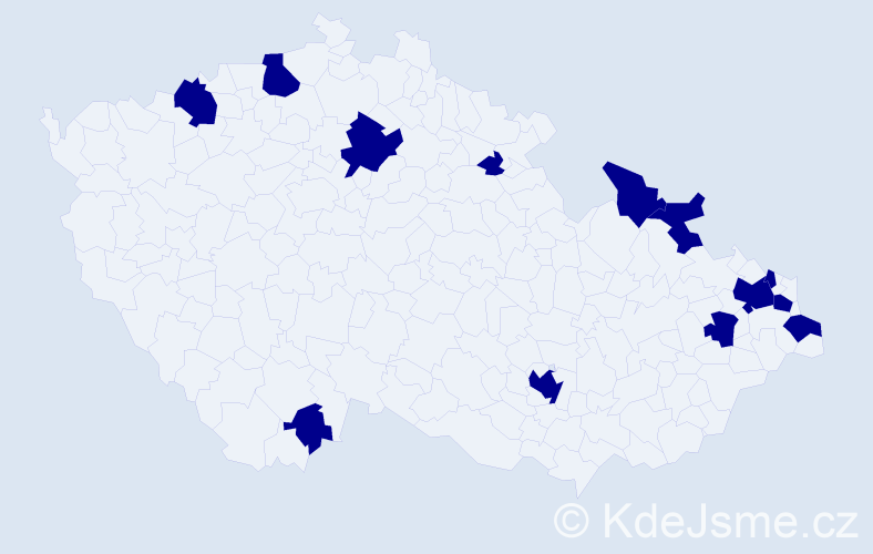 Jméno: 'Boleslaw', počet výskytů 13 v celé ČR