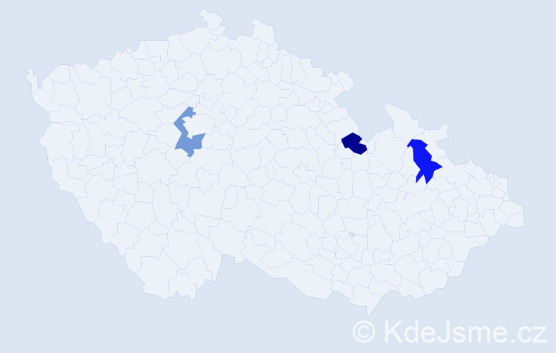 Jméno: 'Daniel Nicholas', počet výskytů 3 v celé ČR