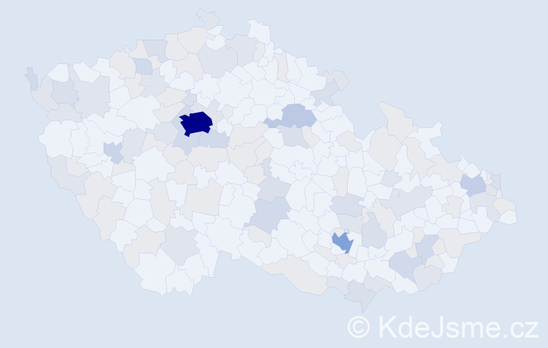 Jméno: 'William', počet výskytů 249 v celé ČR