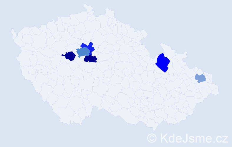 Jméno: 'Semi', počet výskytů 11 v celé ČR
