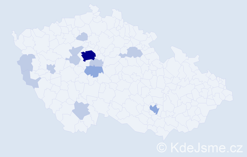 Jméno: 'Maia', počet výskytů 23 v celé ČR
