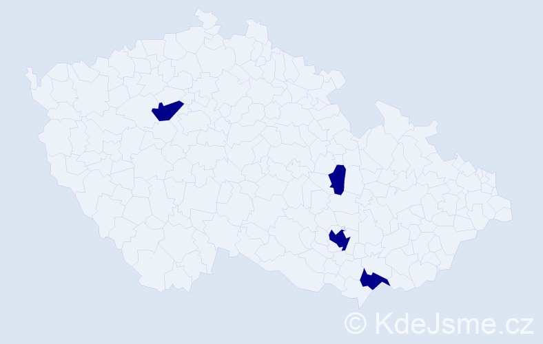 Jméno: 'Michael Robert', počet výskytů 4 v celé ČR