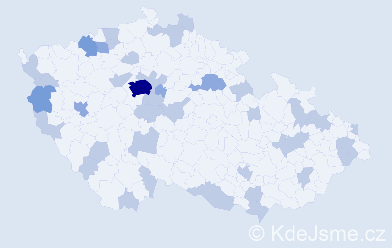 Jméno: 'Antonina', počet výskytů 57 v celé ČR