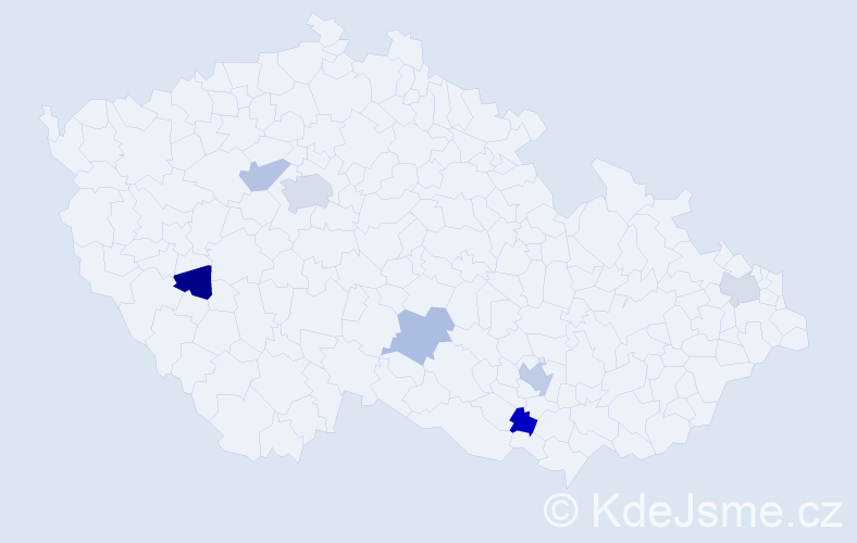 Jméno: 'Vahan', počet výskytů 10 v celé ČR