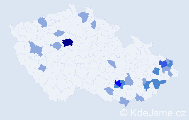 Jméno: 'Rudolfina', počet výskytů 41 v celé ČR